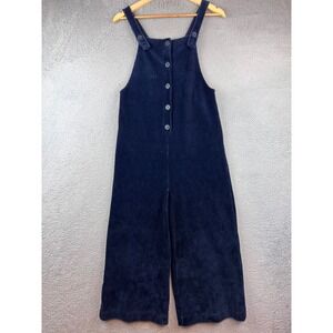 MADEWELL Texture and Thread Navy Corduroy Wide Leg Jumpsuit Overalls XS